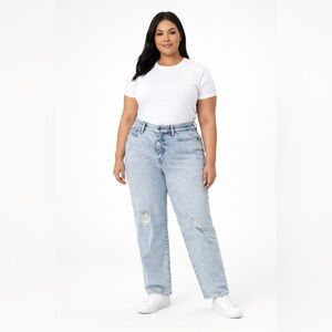 NWT Women SZ 18 A.N.A. Highest-Rise Dad Jean Loose Through Hip & Thigh Straight